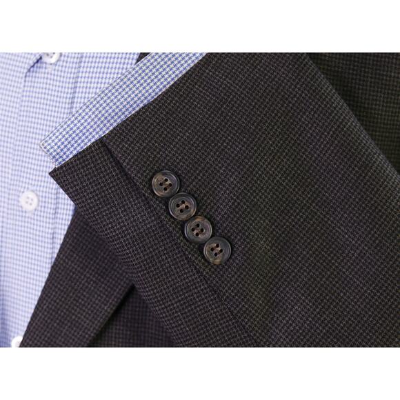 Burberry London Mens Brown Black Check 2-Btn Wool Sportcoat Blazer 44R - Picture 6 of 10